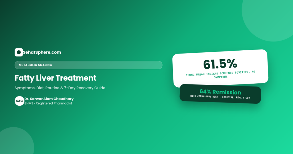 Fatty liver treatment - symptoms, diet, and 7-day recovery guide, 61.5 percent young Indians affected, SehatSphere pharmacist guide