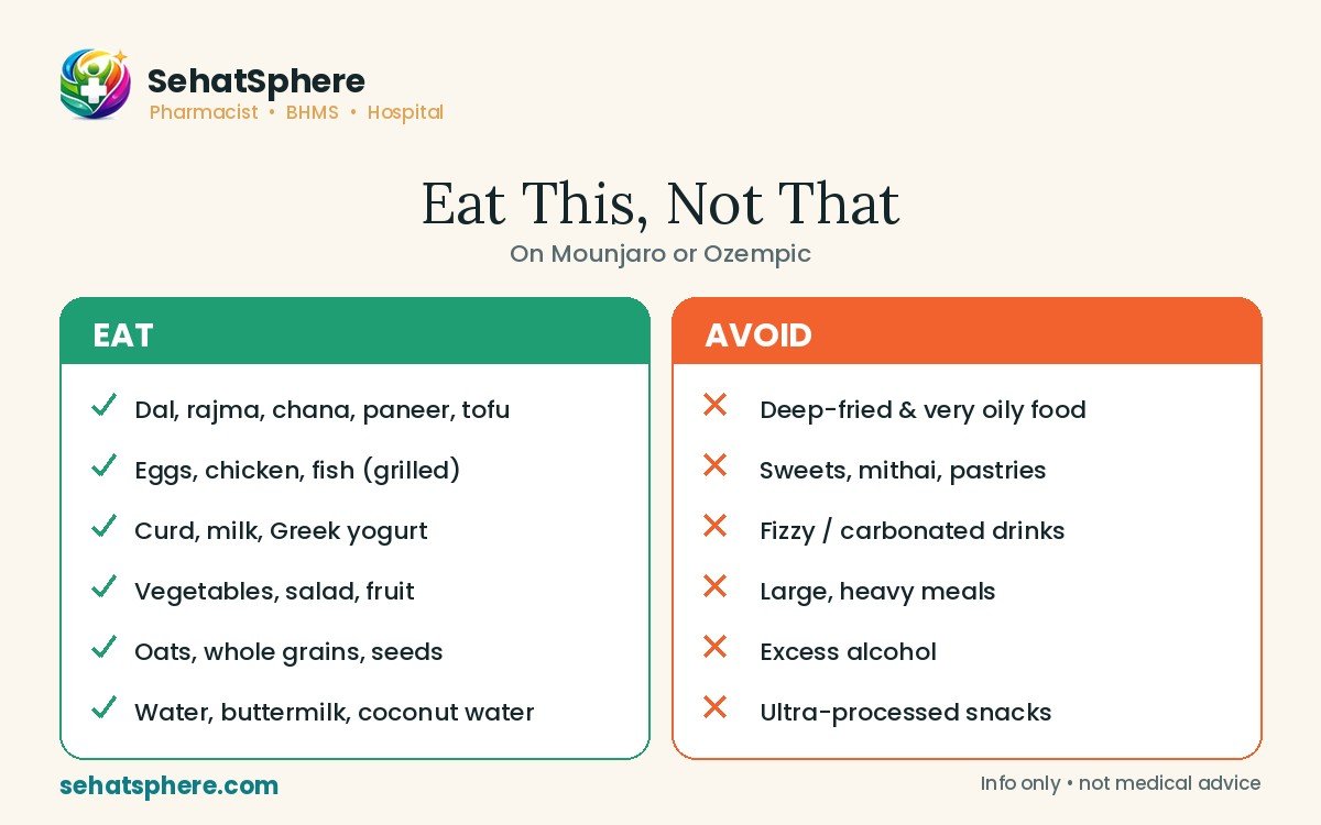 What to eat and what to avoid on Ozempic and Mounjaro in India