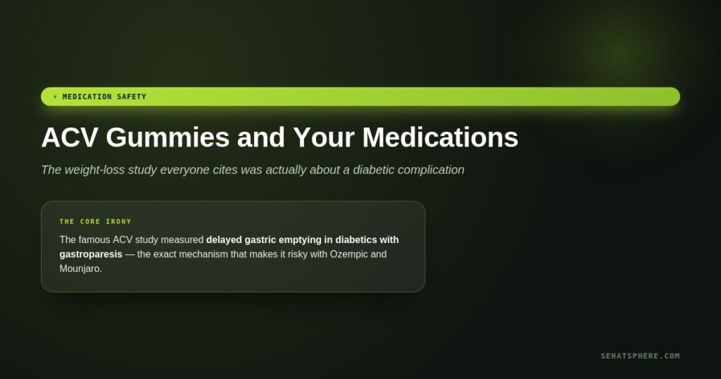 ACV gummies and your medications GLP-1 gastroparesis warning