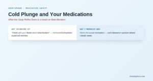 Cold plunge and your medications beta blocker cold shock response warning
