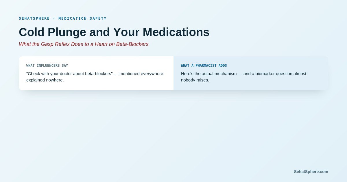 Cold plunge and your medications beta blocker cold shock response warning