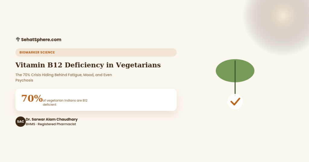 Vitamin B12 deficiency in vegetarians - 70 percent affected, can cause acute psychosis, SehatSphere pharmacist guide