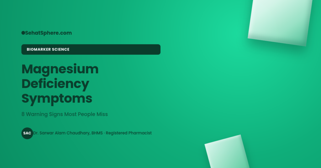 Magnesium deficiency symptoms - 8 warning signs guide, SehatSphere pharmacist review