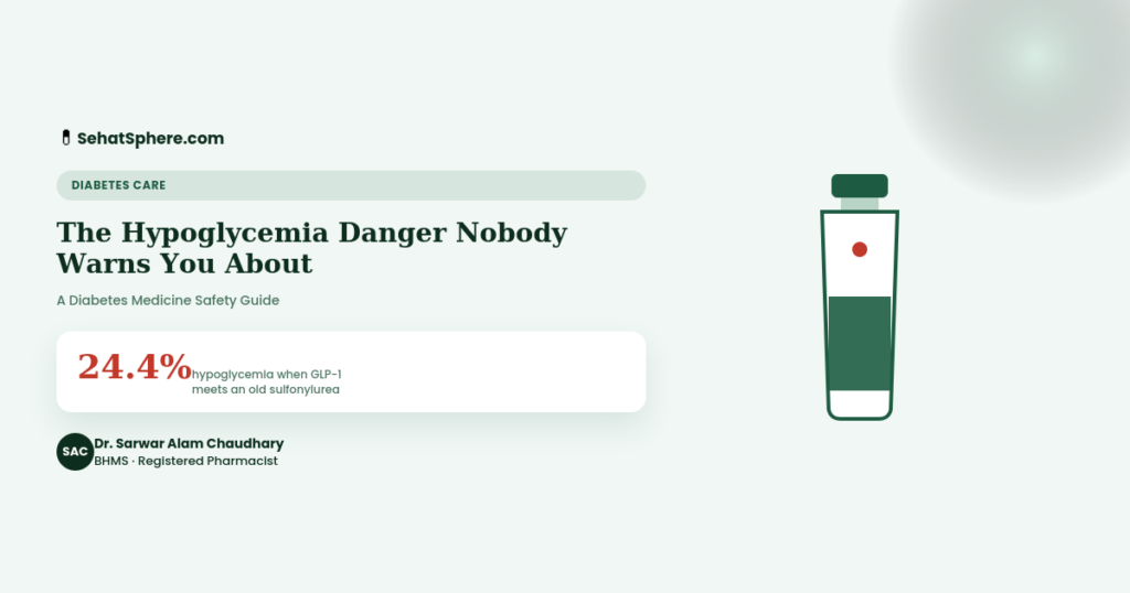Diabetes medicine hypoglycemia danger - 24.4 percent risk when GLP-1 combines with sulfonylurea, SehatSphere pharmacist guide