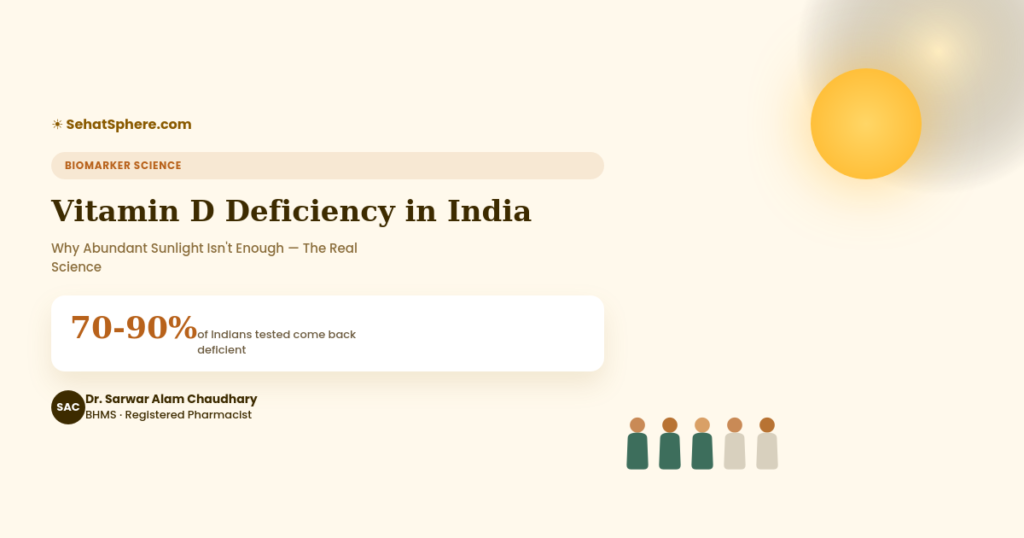 Vitamin D deficiency in India - 70 to 90 percent tested deficient despite abundant sunlight, SehatSphere pharmacist guide