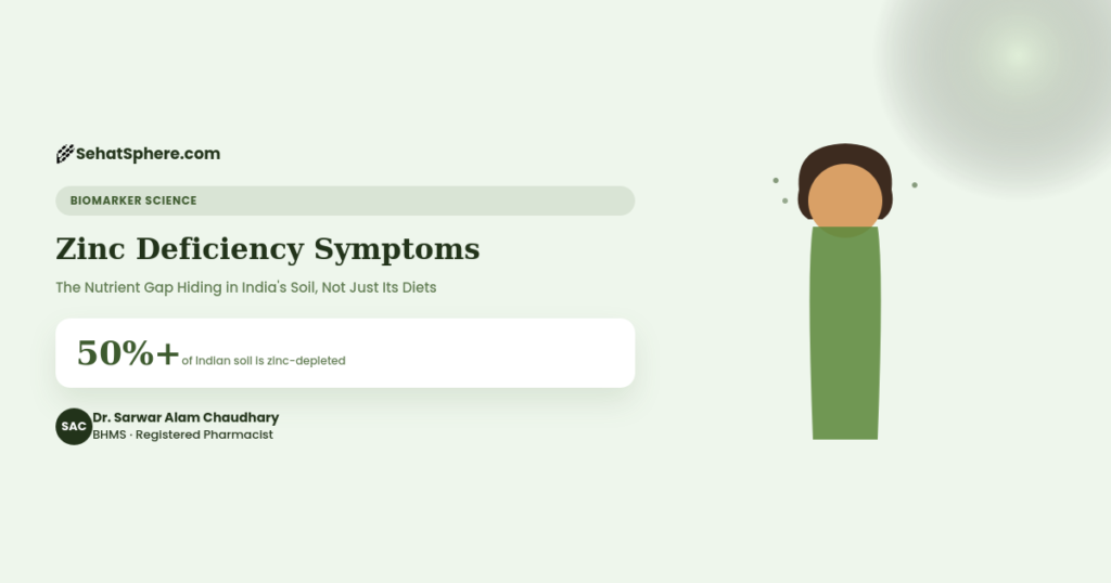 Zinc deficiency symptoms - over 50 percent Indian soil zinc-depleted, hair loss and immunity connection, SehatSphere pharmacist guide