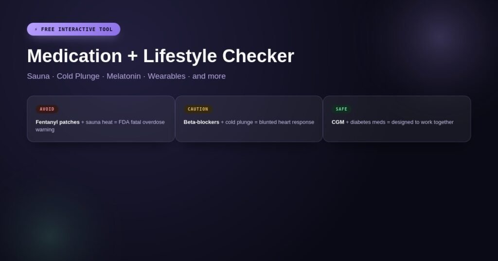 Medication and lifestyle interaction checker tool overview