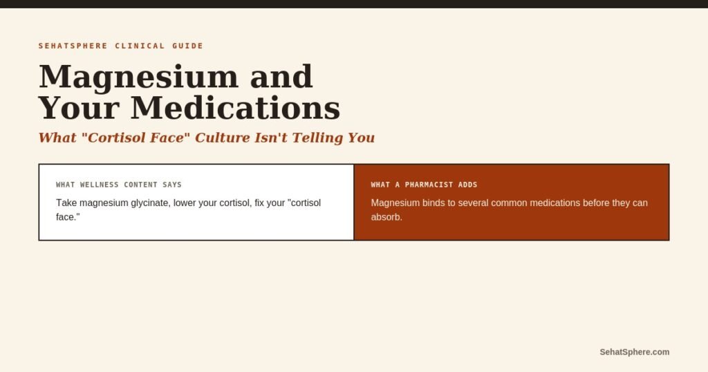Magnesium and your medications - cortisol face trend versus pharmacology