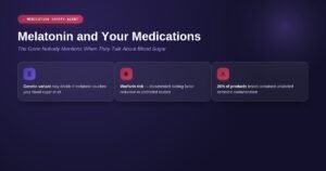 Melatonin and your medications MTNR1B gene blood sugar warning