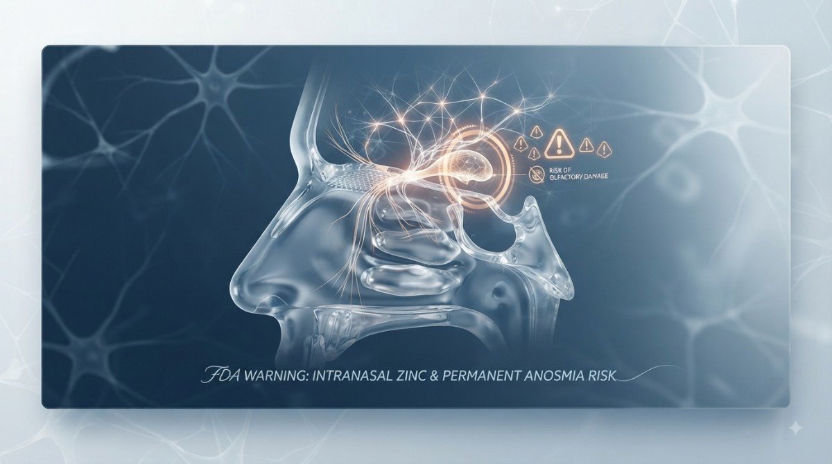 fda intranasal zinc loss of smell warning and neural anatomy
