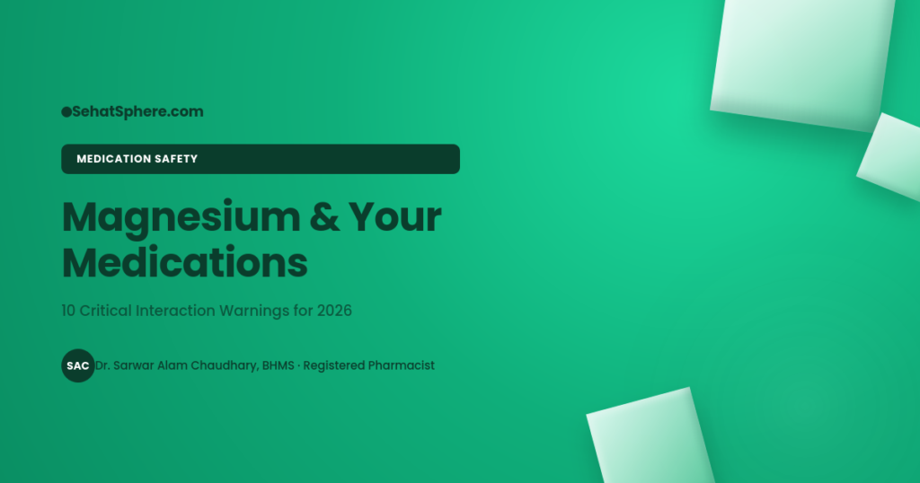 Magnesium and your medications interaction guide — SehatSphere pharmacist safety warnings for 2026