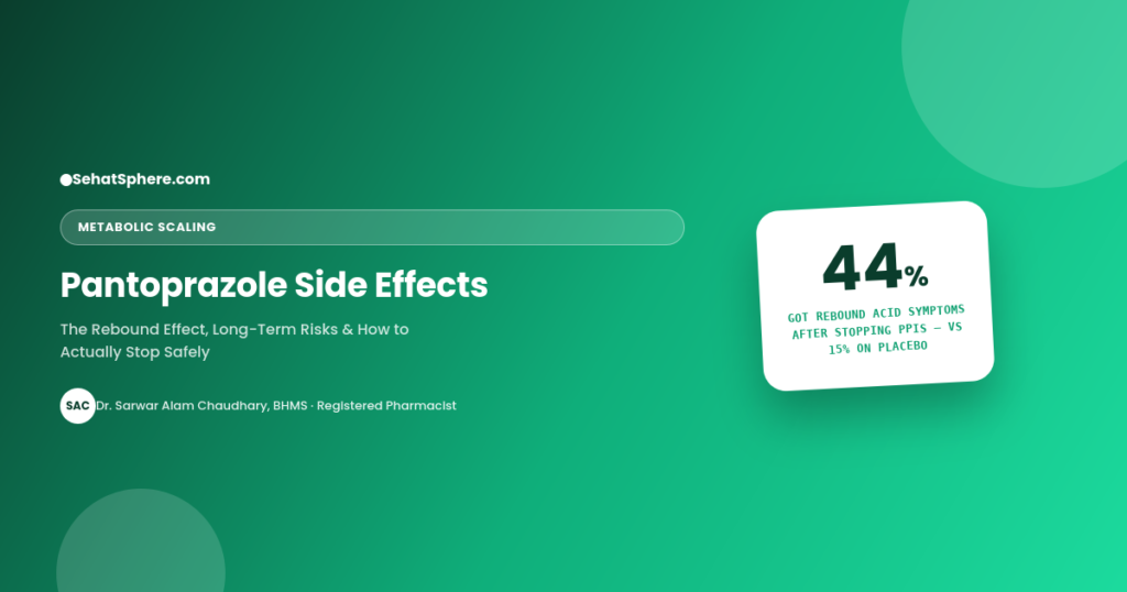 Pantoprazole side effects - long-term risks and how to safely stop, rebound acid hypersecurity explained, SehatSphere pharmacist guide
