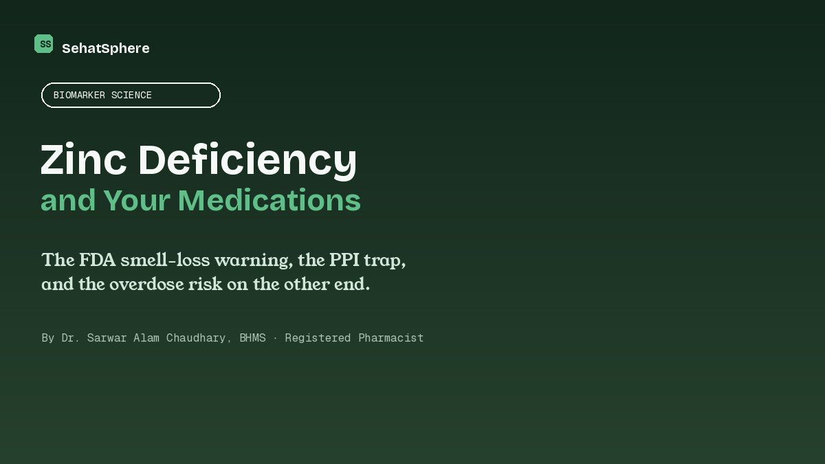 Zinc deficiency and your medications - zinc supplement bottle next to nasal spray