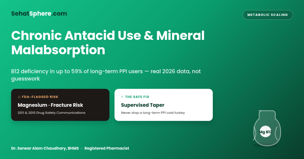 Chronic antacids and long-term PPI use — magnesium deficiency and fracture risk, with the safe tapering protocol