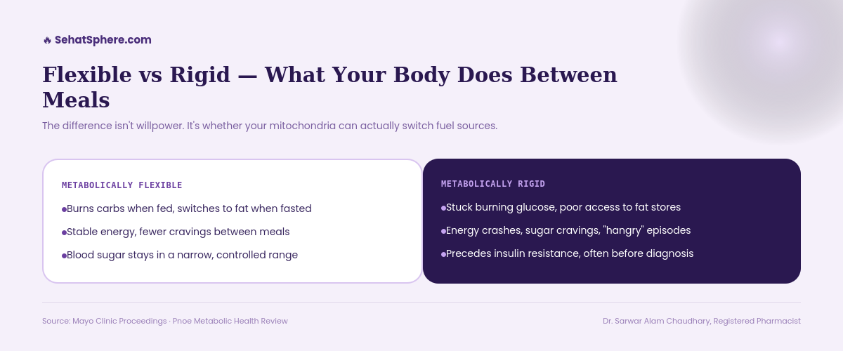 Metabolically flexible versus metabolically rigid - what your body does between meals