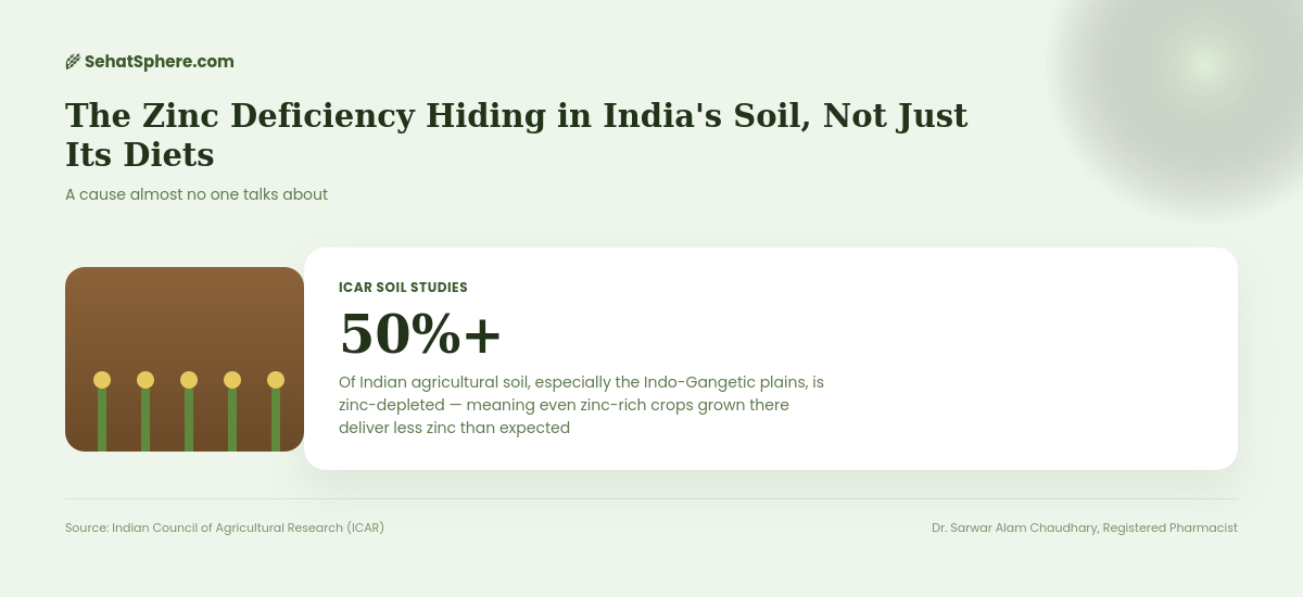 Over 50 percent of Indian agricultural soil is zinc-depleted, ICAR soil studies, Indo-Gangetic plains